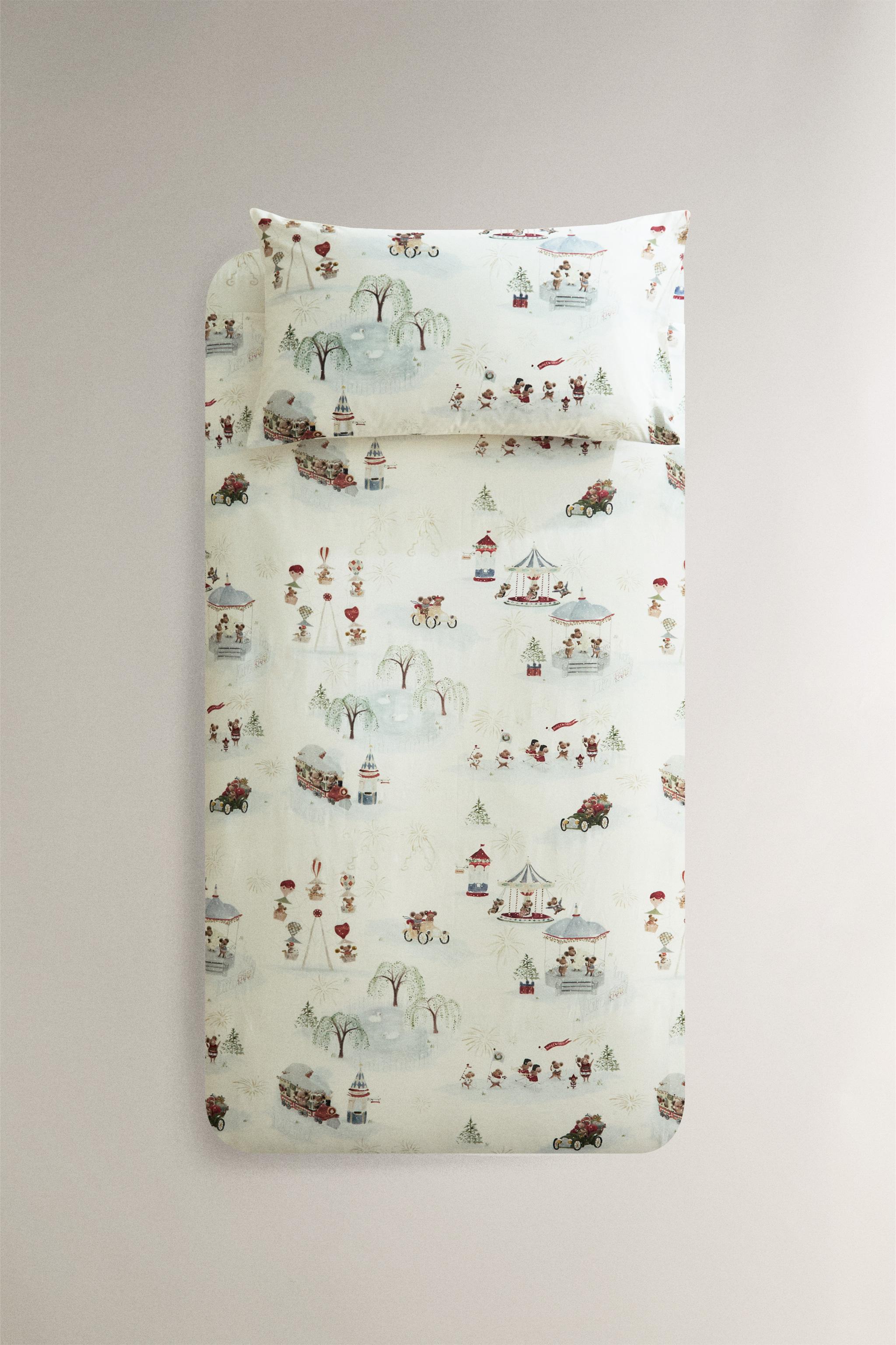 CHILDREN'S CHRISTMAS MICE DUVET COVER